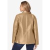 Jessica London Women's Plus Size Leather Blazer - 3 of 4