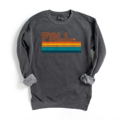 Simply Sage Market Women's Garment Dyed Graphic Sweatshirt Retro Fall Stripes