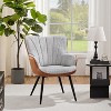 Yaheetech Modern Upholstered Faux Leather Accent Chair Armchair for Living Room Dining Room Bedroom, Retro Brown - 2 of 4
