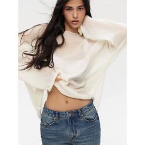 Women's Flutter Sleeve Knit Top Loose Scoop Neck : Target