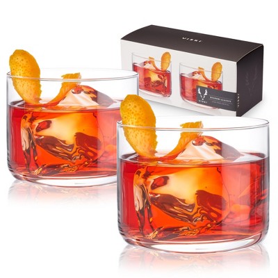 Negroni with Big Ice Cube and Saffron on Top in Vintage Glass Stock Image -  Image of vintage, whiskey: 217568501