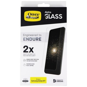 OtterBox Alpha Glass Series Tempered Glass for Samsung Galaxy A21 - Clear - 1 of 1