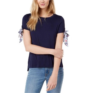 maison Jules Womens Tie Sleeve Basic T-Shirt - 1 of 1
