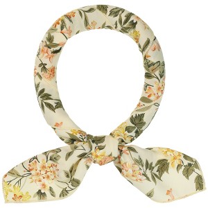 INSPIRE CHIC Women's Chiffon Scarves Floral Print Square Neckerchief 25.6" X 25.6" - 1 of 4