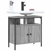 CLIHOME Engineered Wood Bathroom Sink Cabinet with Powder-Coated Steel Frame, Modern Storage Sideboard Cupboard for Toiletries - 2 of 4