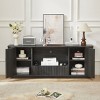 64" Modern TV Stand with Drawer and Shelves, Wooden Media Console Sideboard for Living Room Bedroom Entryway-3irtyhousy - 3 of 4