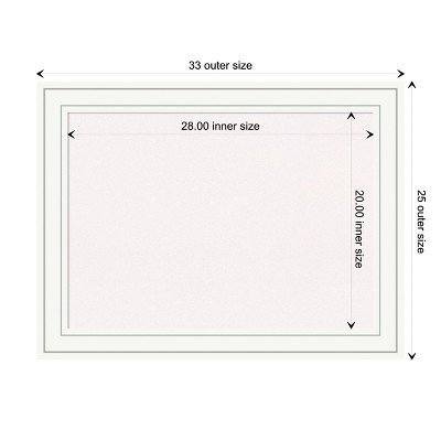 Craftsman White Framed Cork Board 36x29