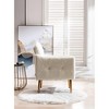 Modern Accent Chair with Arms and Gold Metal Legs for Living Room Bedroom Office - 4 of 4