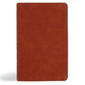 NASB Single-Column Personal Size Bible, Burnt Sienna Leathertouch - by  Holman Bible Publishers (Leather Bound) - 1 of 1