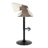 LumiSource Set of 2 Symphony Adjustable Barstools PU - 3 of 4