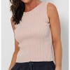 Women's Viscose Ribbed Top - MIOU MUSE - image 4 of 4