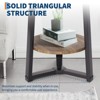 Round End Table, 19.69 in Wood Tabletop & Black Metal Frame, 2-Tier Side Table for Living Room, Bedroom - 4 of 4