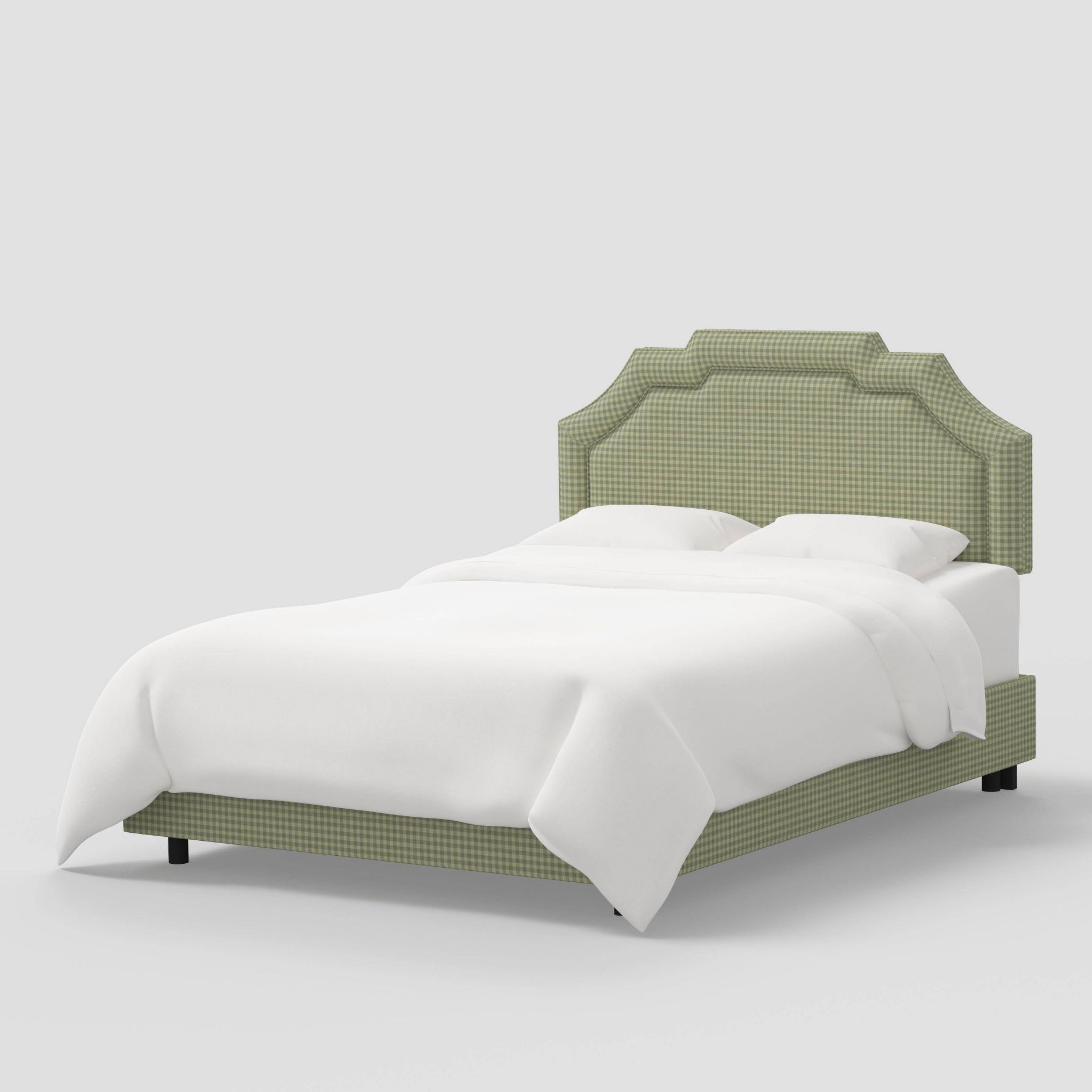 Twin Notched Bed in Whitaker Gingham Sage - Threshold™ designed with Studio McGee