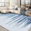 Washable Area Rugs Modern Striped Accent Rug Non Slip Geometric Floor Cover Stain Resistant Low Pile Indoor Carpet for Bedroom Living Room - 3 of 4