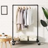 Heavy-Duty Clothes Rack, Clothing Rack for Hanging Clothes, Industrial Garment Rack on Wheels, Metal Frame, Commercial Display - 2 of 4