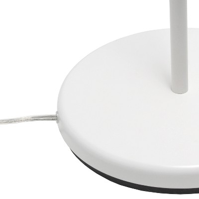 Edison White Adjustable Floor Lamp with Clear Glass Shade