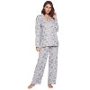 Casual Nights Women's Long Sleeve Rayon Button Down Pajama Set - 2 of 4