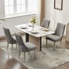 Vynxaria Gray Dining Chairs Set of 2 with Silver Legs - 4 of 4