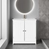 FURNIinspire Bathroom Storage Cabinets Under Sink Organizer, Storage Furniture Bathroom Sink Cabinet, Bathroom Cabinet, White, 11.69"*23.35"*23.62" - 2 of 4