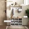 2-in-1 Coat Rack Shoe Bench Set, 9 Pair Shoe Storage Cabinet Rack with Hall Tree, Modern Entryway, Hallway, Mudroom, Bedroom Organizer, White - 2 of 4