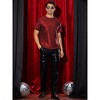 Lars Amadeus Men's Round Neck Short Sleeve Metallic Party Sparkly T-Shirts - 2 of 4