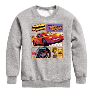 Boys' - Disney - Lightning McQueen Best Trophies Graphic Long Sleeve Fleece Sweatshirt - 1 of 4