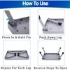 5 Star Super Deals Metal Step Stool - Portable Folding Foot Stool - Non-Slip, Compact, 330lbs Capacity, Heavy Duty One Step Ladder for Kitchen - 4 of 4