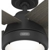 Hunter 52" Burroughs Lighted Ceiling Fan Matte Black with Greyed Walnut Blades - Integrated LED, Handheld Control - 4 of 4