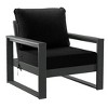 WestinTrends Montara 8-Piece Modern HDPE Outdoor Patio Furniture Conversation Set with Coffee Table and Ottomans - 4 of 4