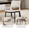 Hrinhom 18.8"W Modern Dining Chairs,Upholstered PU Kitchen Side Chairs With Metal Legs, Set of 2 - 4 of 4