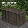 110-gallon lockable resin deck box, waterproof outdoor storage box, suitable for patio furniture,pool accessories, Brown, Blow molded - 3 of 4