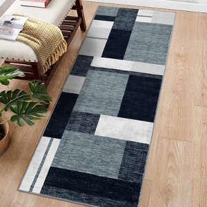 Washable Area Rug for Living Room Modern Geometric Large Area Rug - 1 of 4