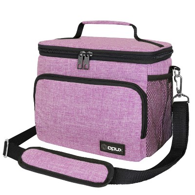  QsirBC Purple Suzuran Flowers Neoprene Lunch Bag with Smooth  Zipper Portable Neoprene Lunch Box Reusable Insulated Lunch Tote Lunch Sack  for Adults Women Men Work Picnic Camping Beach Fishing: Home 