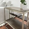 Roundhill Furniture Padena Metal Frame Wood Living Room Chairside Table with Shelf - 4 of 4