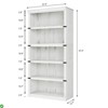 Space-Saving 5-Tier Bookcase - 67.4"H Woodgrain Display Storage Shelves, Modern Profile - 3 of 4