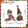 13" H Christmas Snowman Family with Red Knitted Scarf and Hat Christmas Decor, Christmas Family Snowman Figurines Ornaments Tabletop Decorations - 2 of 4