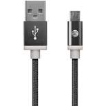 AT&T Charge & Sync Braided USB to Micro USB Cable, 5ft (Black)