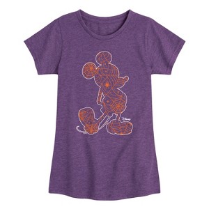 Girls' - Disney - Mickey Silhouette Fitted Short Sleeve Graphic T-Shirt - 1 of 4