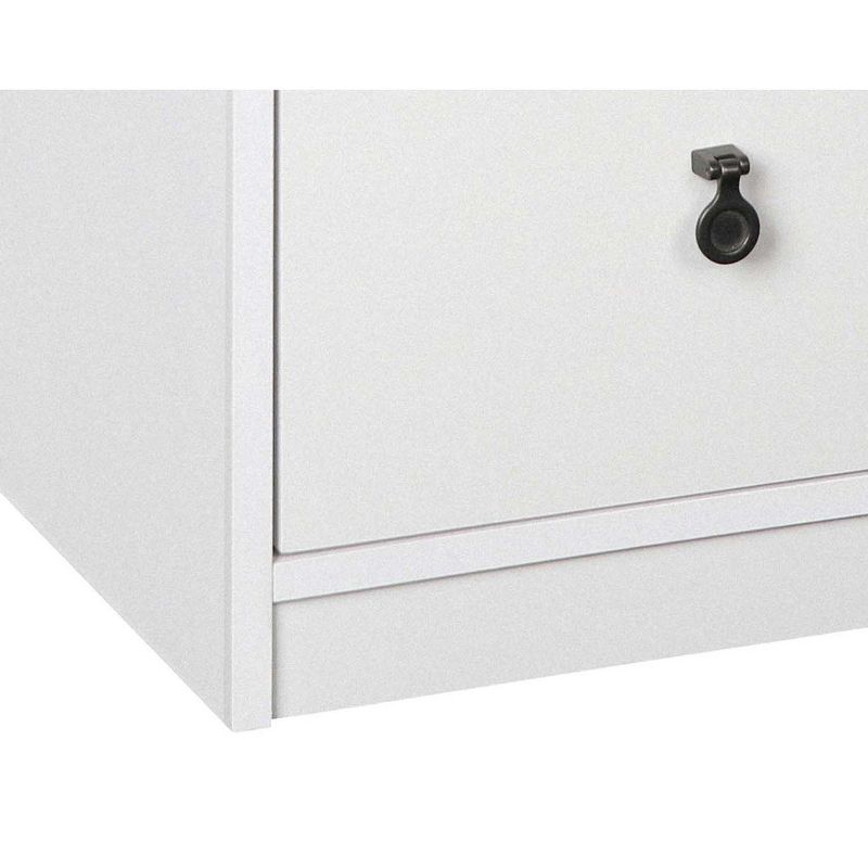 Saint Birch Finley 3-Drawer Cabinet, Gray Oak, White, 4 of 5