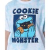 Seven Times Six Sesame Street Womens' Cookie Monster Tie Dye Shirt Short Sleep Pajama Set Multicoloured - 3 of 4