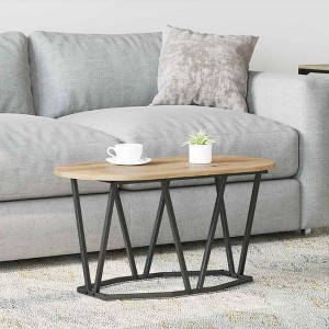 Clihome Modern Durable Oval Coffee Table, 31.5 Inch Industrial Center Table for Modern Living Room & Small Spaces - 1 of 4
