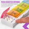 MEDca Pill Organizer – Push Button Daily Travel Pill Box with Large Compartments for Medication, Vitamins, Fish Oil & Supplements, BPA Free - 3 of 4