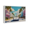 Stupell Industries Classic Car in Tropical Town Framed Giclee Art, White, 24" x 16" - 2 of 4