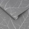 Boreas Deep Grey and Silver Trees Trail Paste the Wall Wallpaper - 3 of 4