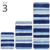 mDesign Striped Microfiber Bathroom Spa Mat Rugs/Runner, Set of 3 - 2 of 4