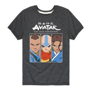 Boys' - Avatar: The Last Airbender - Aang Sokka Katara Trio Short Sleeve Graphic T-Shirt - 1 of 4