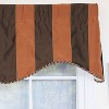 RLF Home Pascal Corded Cornice 100% Cotton with Fully Lined 3" Rod Pocket Valnance for Windows 50" x 17" Chocolate - 3 of 4