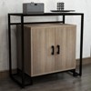 Sideboard Buffet Storage Cabinet, 2 Door Accent Console Table with Ample Storage Space & Steel Frame - 3 of 4