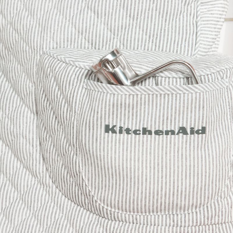 KitchenAid Fitted Tilt-Head Ticking Stripe Stand Mixer Cover with Storage Pocket, 2 of 11