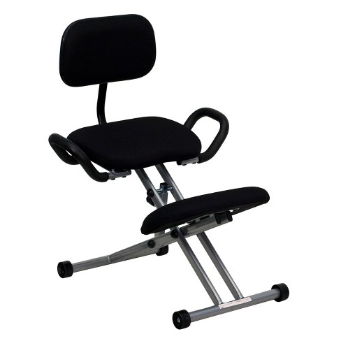 Ergonomic Kneeling Chair Black Flash Furniture